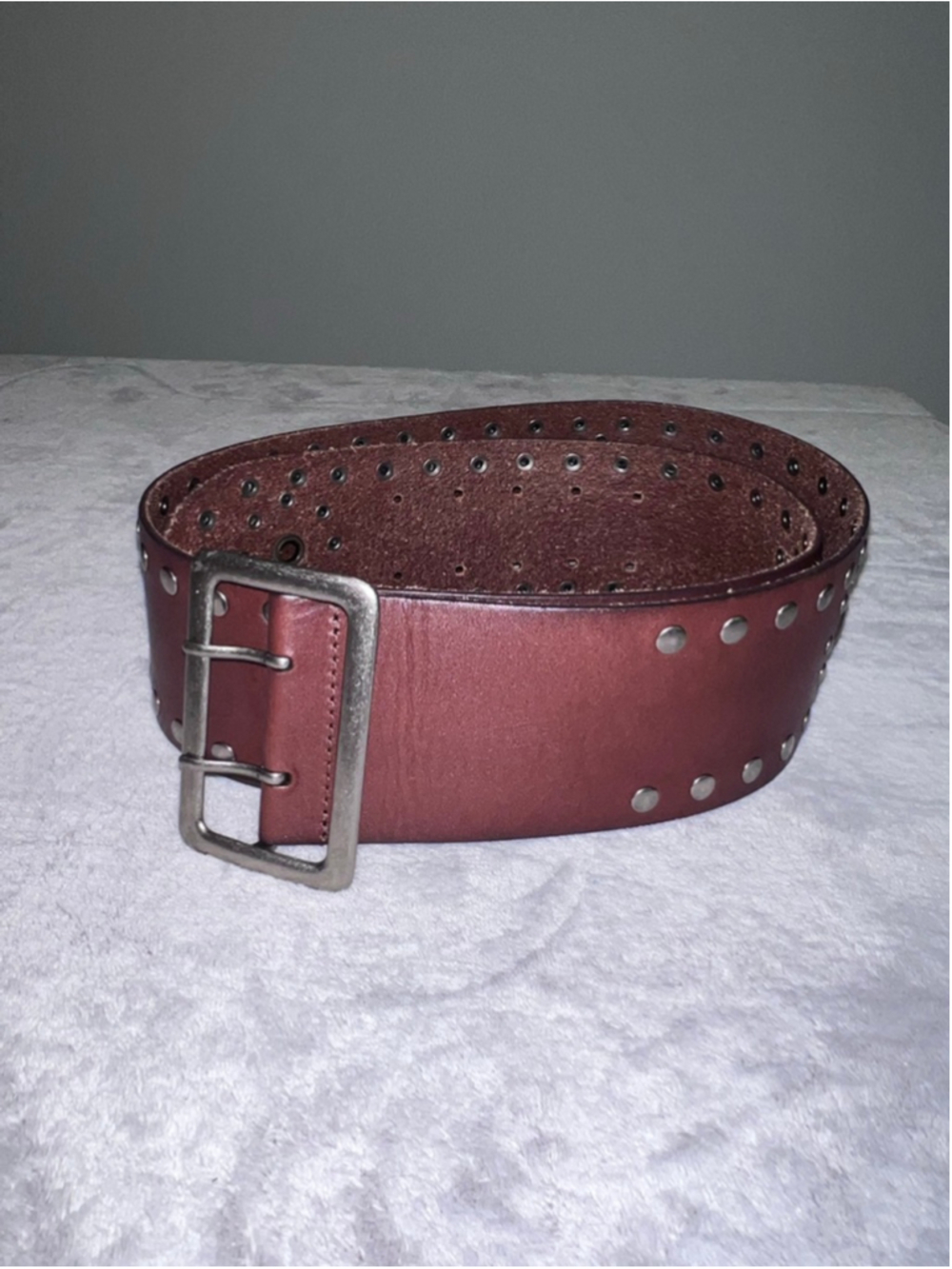 Mossimo Supply Co. Brown Studded Leather Belt One Size